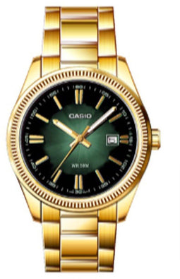 Casio MTP-1302PGC-3AVEF - Heren Horloge - 5 ATM waterdicht - Roestvrijstaal