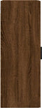 vidaXL - Wandkast - 34,5x34x90 - cm - bewerkt - hout - bruin - eikenkleur