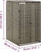 vidaXL - Containerberging - enkel - 70x80x117 - cm - poly - rattan - grijs