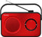 Aiwa R-190RD - Draagbare radio - AM/FM 2-band ontvanger - Rood