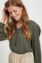 VILA VILUCY LS SHIRT - Doorknoop blouse - Losvallend - XL
