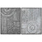 Schilderij Home ESPRIT Wit Zwart Abstract Modern Coating 60 x 3,5 x 80 cm (2 Stuks)
