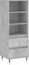 vidaXL - Hoge - kast - 40x36x110 - cm - bewerkt - hout - betongrijs