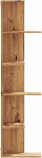 vidaXL - Hoekwandschap - 36,5x36,5x140 - cm - bewerkt - hout - artisanaal - eiken