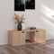 vidaXL - Tv-meubel - 88,5x27,5x30,5 - cm - bewerkt - hout - sonoma - eikenkleurig