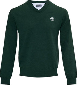 Mario Russo Pullover - Donkergroen - Maat XL - Italiaanse Schnitt - 85% Katoen Pullover