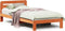 vidaXL - Bedframe - zonder - matras - massief - grenenhout - wasbruin - 100x200 - cm