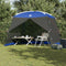 vidaXL - Camping - Muggennet - met - Deur - Blauw - voor - 5 - Personen - - - Waterdicht