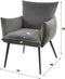 Eetkamerfauteuil lobby Velvet - Antraciet | Meubelplaats
