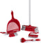 Dirt Devil Reinig & Opberg Kit - 6 Stuks Schoonmaakset - Handvat met zachte grip - Rood met grijs
