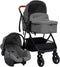 vidaXL - Kinderwagen - 3-in-1 - staal - lichtgrijs - en - zwart