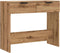 vidaXL - Wandtafel - 90x36x75 - cm - bewerkt - hout - artisanaal - eikenkleurig