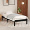 vidaXL - Bedframe - massief - grenenhout - zwart - 90x200 - cm