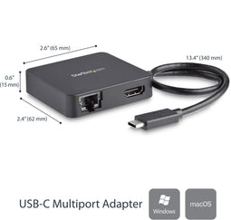 Startech.com DKT30CHD - USB-C Multiport Adapter - 4K HDMI - GbE - USB-A (1 stuk)