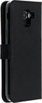 Selencia Hoesje Geschikt voor Samsung Galaxy J6 Hoesje Met Pasjeshouder - Selencia Echt Lederen Bookcase - Zwart