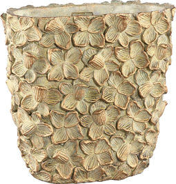 PTMD Linzy Ovale Bloempot - 30 x 15 x 27,5 cm - Cement - Antiek goud