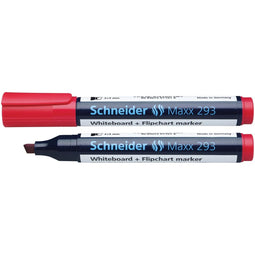 Schneider whiteboardmarker - Maxx 293 - beitelpunt - lijnbreedte 2-5mm - rood - S-129302