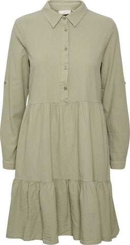 Kaffe KAnaya Dress - Dames Jurk - Maat 44 - Kniehoogte - Lange Mouw