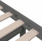 vidaXL - Bedframe - massief - hout - grijs - 120x190 - cm