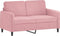 vidaXL - Tweezitsbank - 120 - cm - fluweel - roze