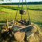 Valhal Outdoor BBQ handschoenen - suede leer, zwart - geborduurd logo - barbecue - VH.GLOVES