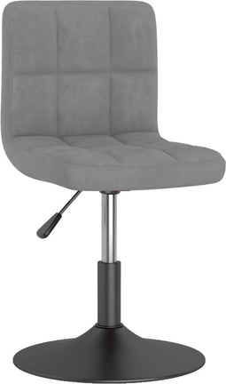 vidaXL - Barkruk - draaibaar - fluweel - lichtgrijs