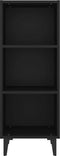 vidaXL - Dressoir - 34,5x32,5x90 - cm - bewerkt - hout - zwart