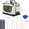 Lassie - Vouwbare Hondentransportbox - Geschikt voor puppy's en kleine honden - Beige - 50 x 70 x 52 cm