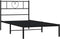 vidaXL - Bedframe - met - hoofdbord - metaal - zwart - 100x190 - cm