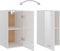 vidaXL - Hangkast - 29,5x31x60 - cm - bewerkt - hout - hoogglans - wit