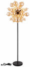 Globo TOKKI - Vloerlamp - 3-Lichts E14 40W - Matt zwart
