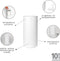 Brabantia MindSet - Reserverolhouder - Voor 2 WC-rollen - Mineral Fresh White (2 stuks)