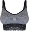 MAGIC Bodyfashion Mama Nursing Bra Lace - Beugelloze beha - Uitneembare pads - Zwart/Grijs