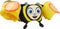 Sevylor Puddle Jumper - Verstelbare zwembandjes 15-30 kg - 3D Bij - Geel