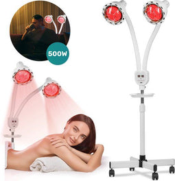 Soft & Silky Infraroodlamp 2 Koppen - Draaibaar - Infrarood - Therapie - Deken - Lamp -