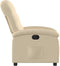Fauteuil verstelbaar stof crèmekleurig