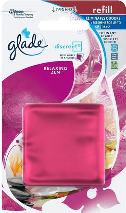 Glade discreet - relaxing zen - tegen slechte geur in kasten - hangen of neerzetten - essentiële olie