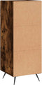 vidaXL - Dressoir - 34,5x34x90 - cm - bewerkt - hout - gerookt - eiken