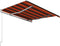vidaXL - Luifel - automatisch - uittrekbaar - 350x250 - cm - oranje - en - bruin