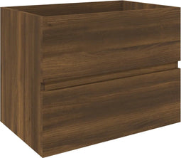 vidaXL - Wastafelkast - 60x38,5x45 - cm - bewerkt - hout - bruin - eikenkleur