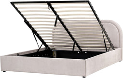 Bed met opbergruimte Stof QUILLIEN 160 x 200 cm Taupe