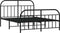 vidaXL - Bedframe - met - hoofd- - en - voeteneinde - metaal - zwart - 135x190 - cm