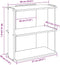 vidaXL - Boekenkast - 3-laags - 60x30x60 - cm - bewerkt - hout - artisanaal - eiken
