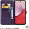iMoshion Hoesje Geschikt voor Samsung Galaxy A14 (5G) / A14 (4G) Hoesje Met Pasjeshouder - iMoshion Mandala Bookcase - Paars
