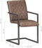 vidaXL - Eetkamerstoelen - 2 - st - echt - leer - bruin