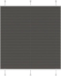 vidaXL - Plissé - rolgordijn - 120x150cm - stofbreedte - 119,4cm - polyester - zwart
