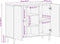 vidaXL - Dressoir - 90x33x75 - cm - Massief - Mango - Hout