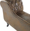 NIMES - Chaise longue - Donkerbruin - Rechterzijde - Kunstsuède