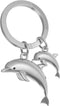 Metalmorphose sleutelhanger moeder en baby dolfijn