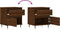 vidaXL - Nachtkastjes - 2 - st - 40x35x50 - cm - bewerkt - hout - bruin - eikenkleur